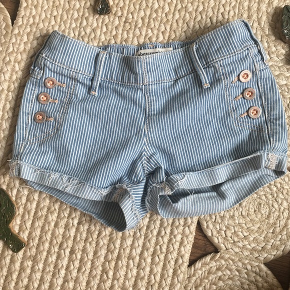 Abercrombie kids striped jean shorts - Picture 1 of 5